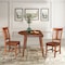 International Concepts 42 in. Solid Wood Round Dual Drop Leaf Dining Table with 2 Chairs in Distressed Oak K42-42DL-C10-2 - alternate 6